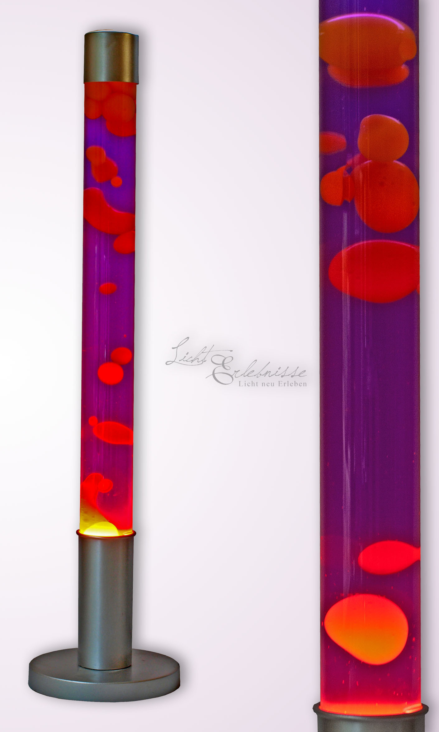 Lampadina RABALUX 4112 - 40W, Attacco E14, Vetro Colorato Arancione/viola/argento, Dimensioni 18.5x18.5x76 Cm