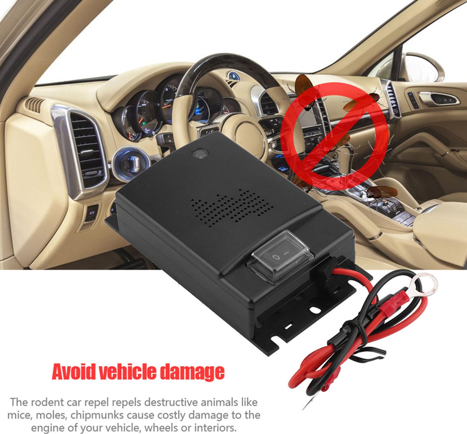 Cocosity 12V Auto Ratte Nagetier Ultrasonic Repellent Fahrzeug jagt Ratte Nagetier Mäuse