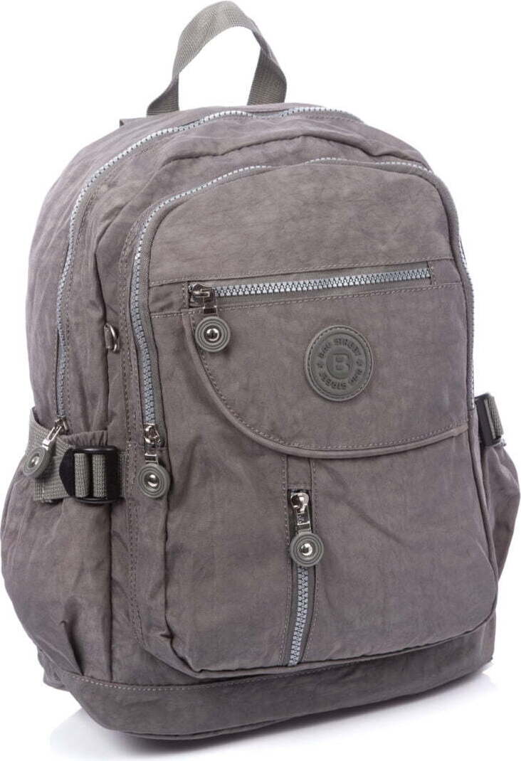 Bag Street Damen und Herren Rucksack Leicht Stadtrucksack Sport Freizeit Nylon Grau
