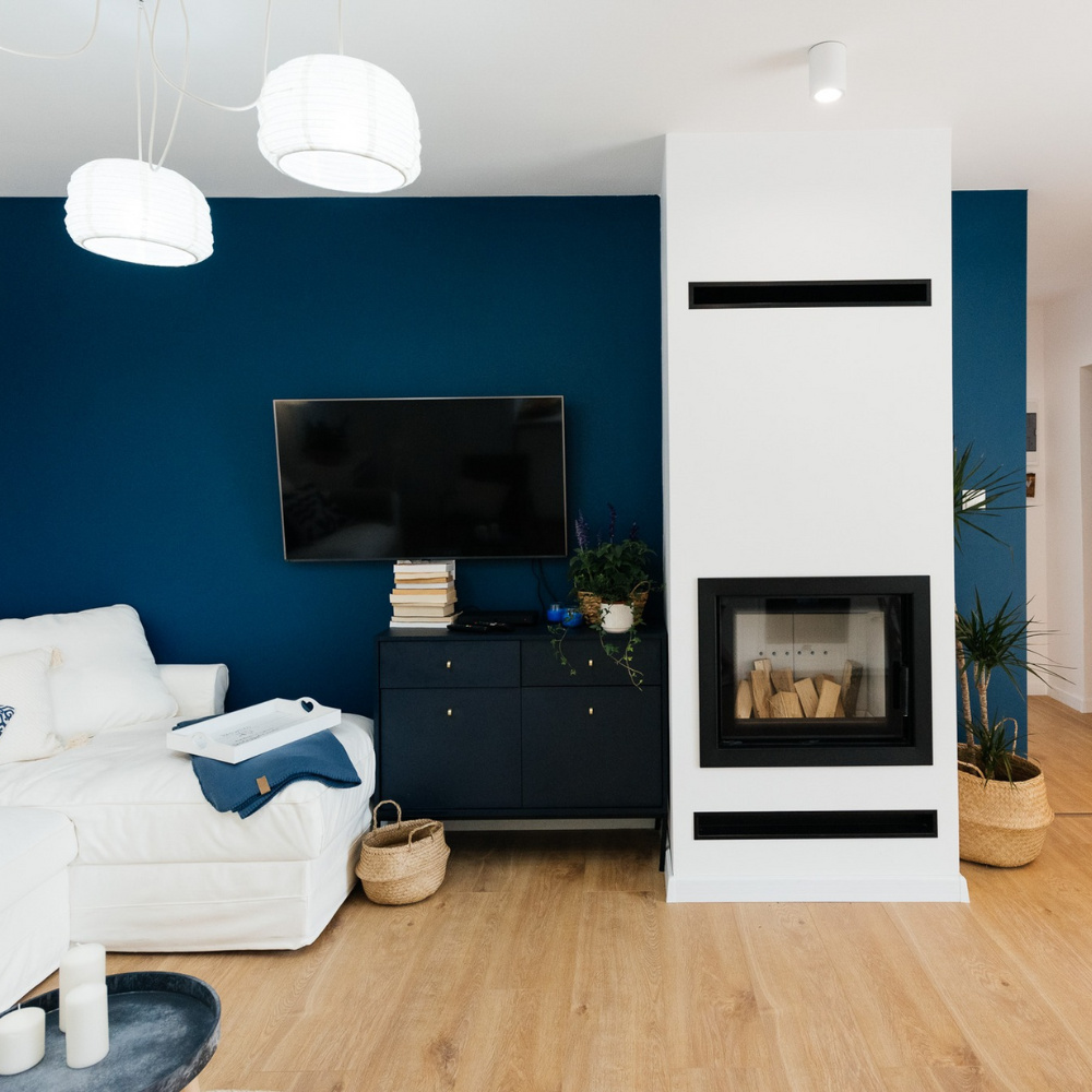 Oceľový krb Lucy Slim 8 kW Ø 160 dvojité sklo
