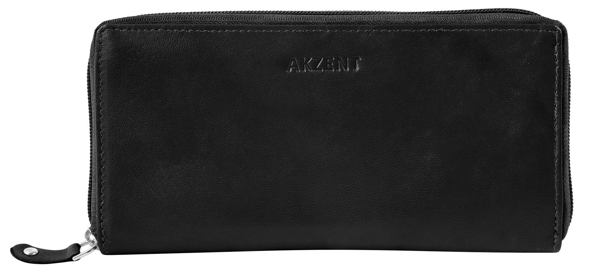 Akzent Damen Geldbörse Quer Echtleder Leyla Leyla, RFID-Schutz 3000438-001