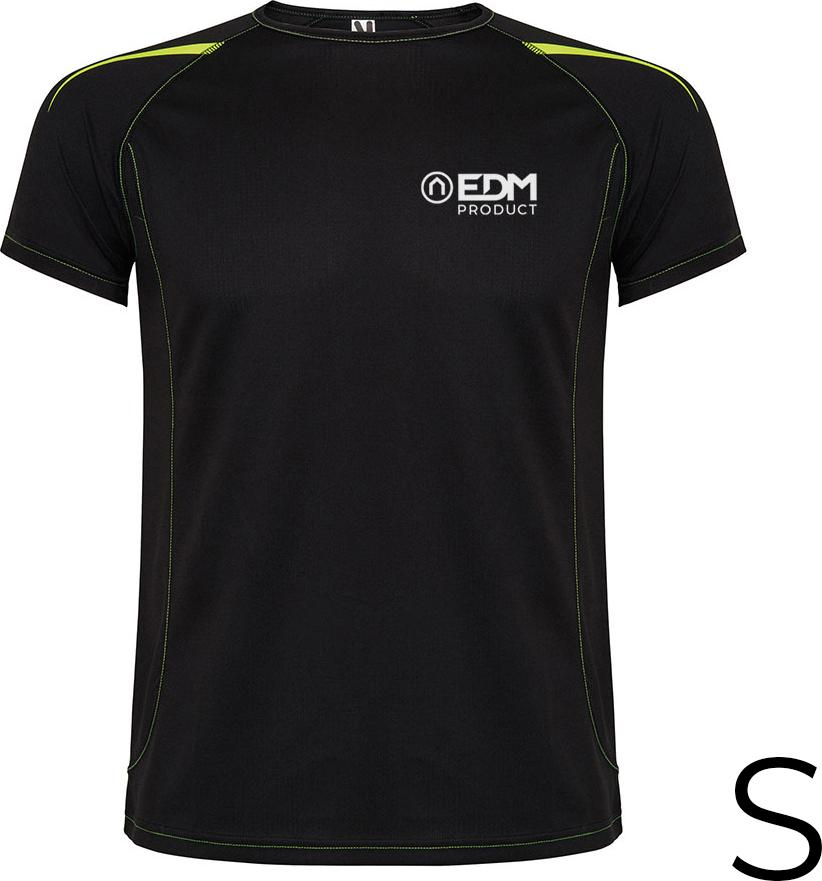 *Merchandising* Schwarzes Sport-T-Shirt Größe S Roly Edm