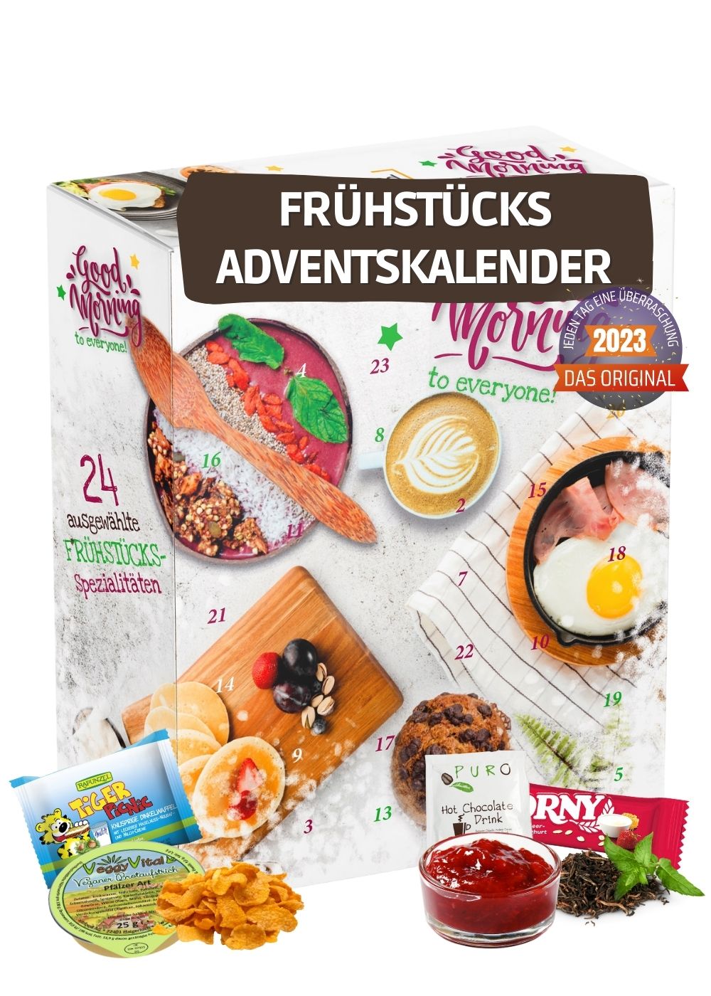 Frühstück Adventskalender 2023 mit 24 Kaufland.de