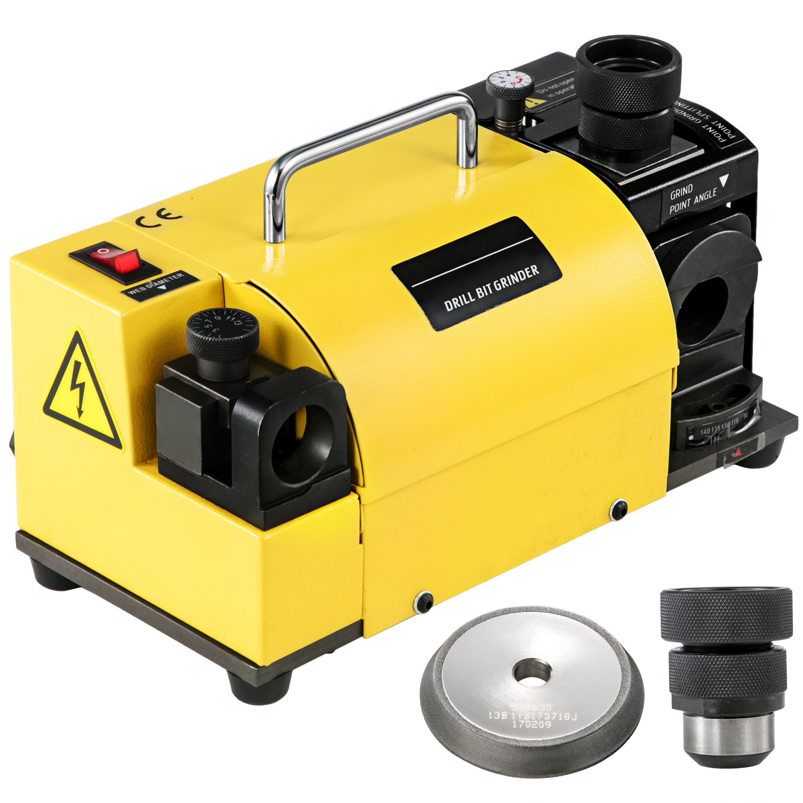 VEVOR Bohrerschleifmaschine Schärfmaschine Schleifer MR-13B Sharpen Maschine 3-13(15)mm mit verstellbaren Punktwinkel