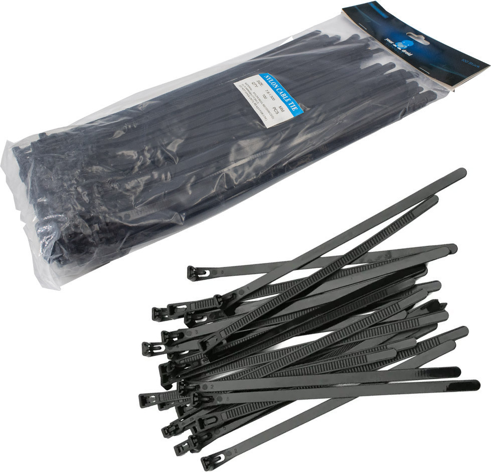 20 Klettkabelbinder Mit Öse 300 X 25 Mm Schwarz Kabelbinder Klettband