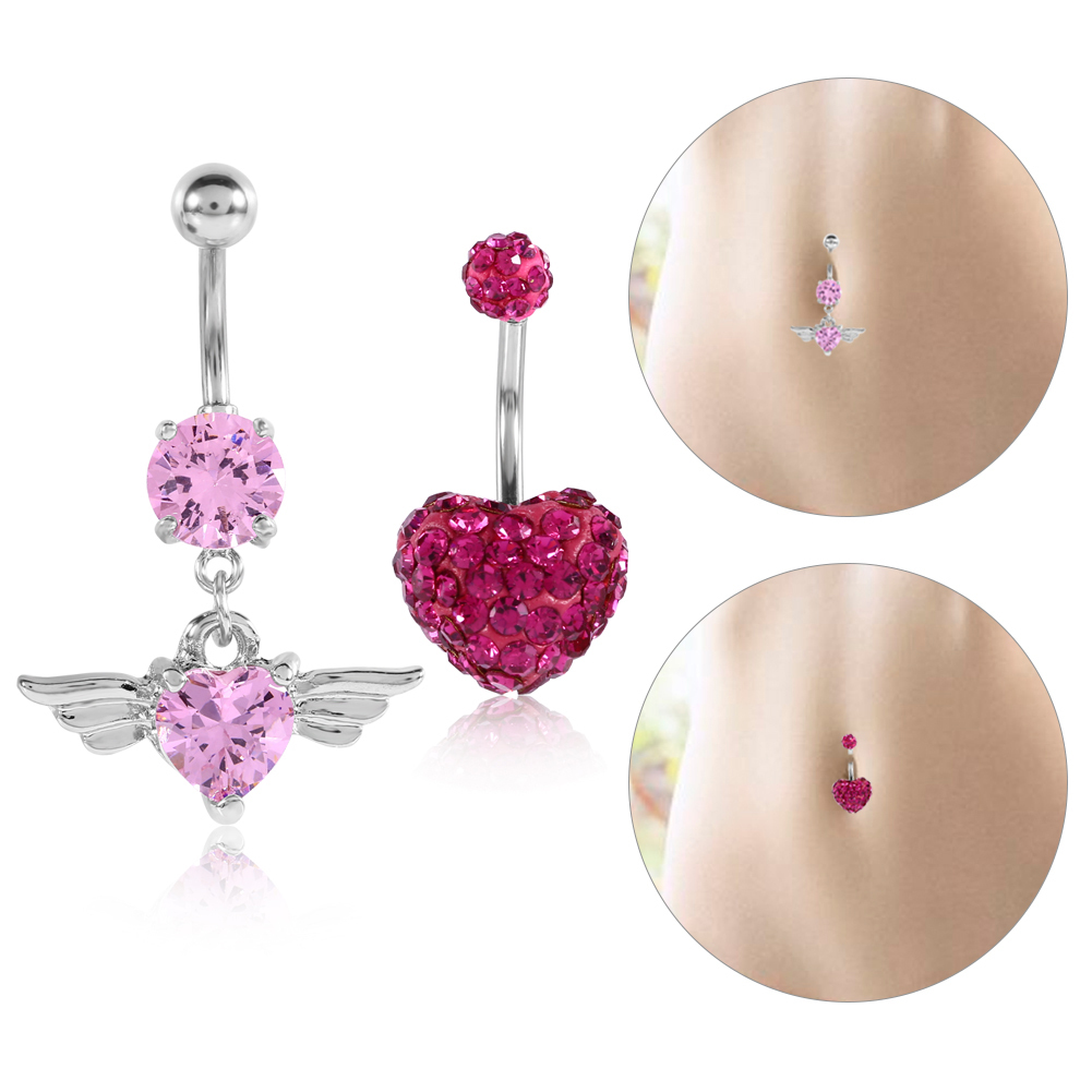 Cocosity Bauch Ring, Strass Bauch Ring, Nabel Ring, Bauch Barbell, Körper Piercing Ring