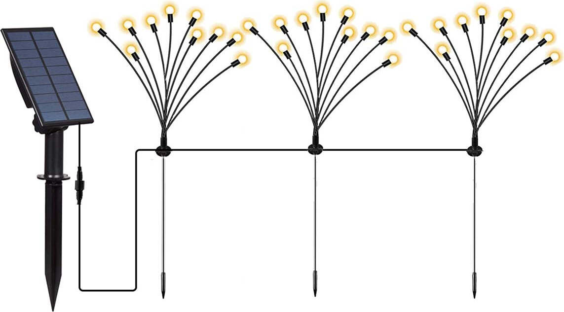 LUMISKY Set Mit 3 Solarleuchtfeuern Und 30 Kugeln LYRA h70cm