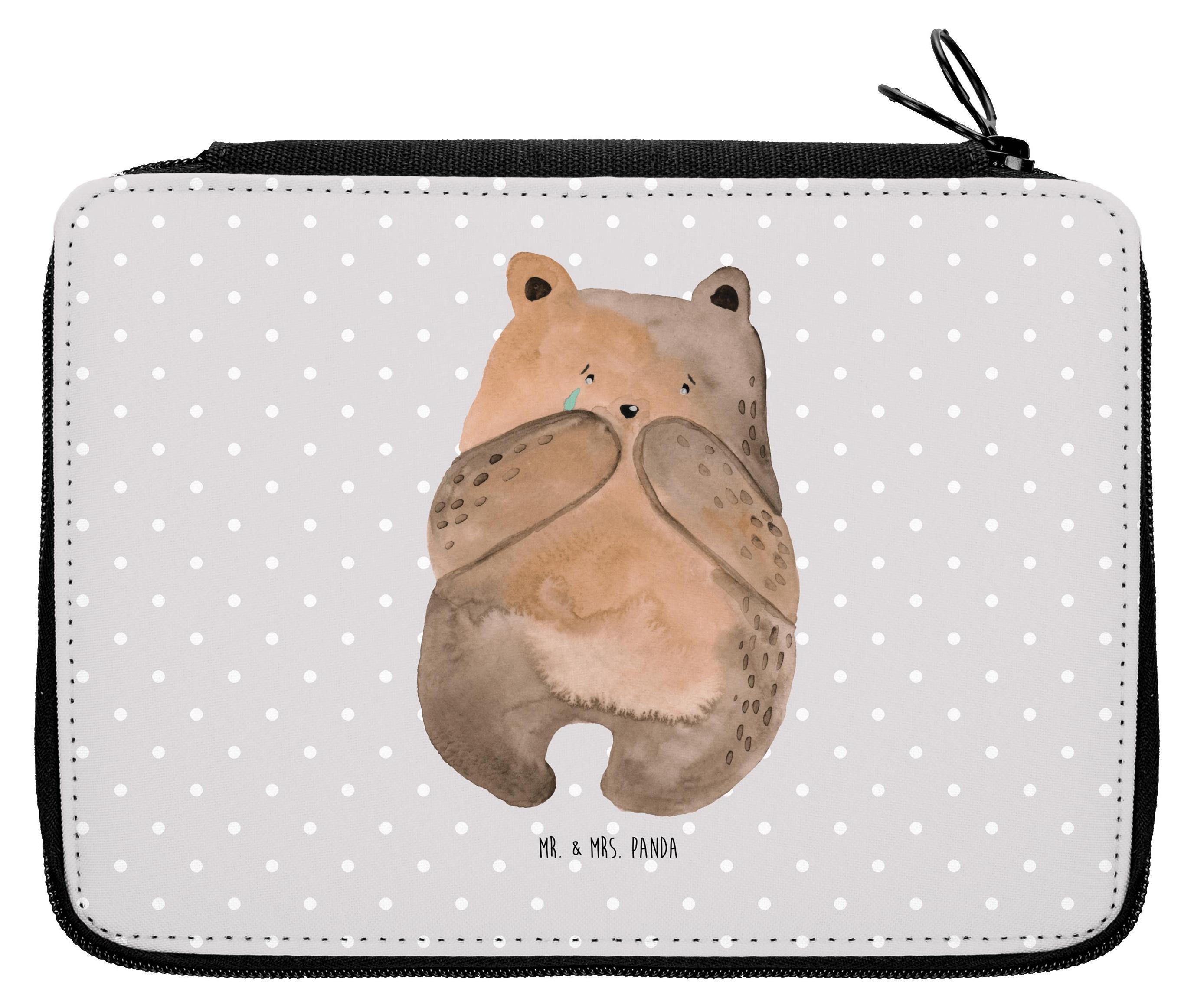 Mr. & Mrs. Panda Bleistiftetui Bär Verlust - Grau Pastell - Geschenk, Trauer Trauergeschenk Traurig Trösten Trost Liebeskummer, Schlampermäppchen, Federmäppchen, Teddy PD-772008-STANDARD