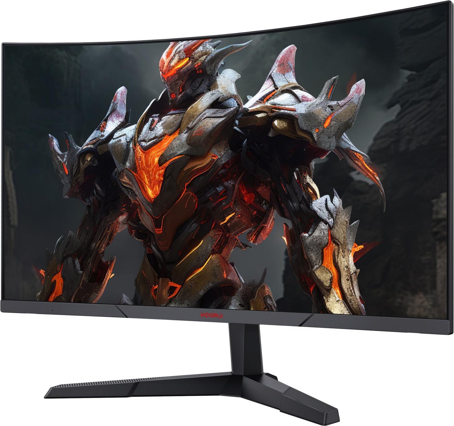 KOORUI 27E6QCA Počítačová Curved Monitor - 27palcov Obrazovka Rozlíšenie QHD 2560*1440 Obnovovacia frekvencia 180Hz Odozva 1MS Panel VA - Červená Čierna