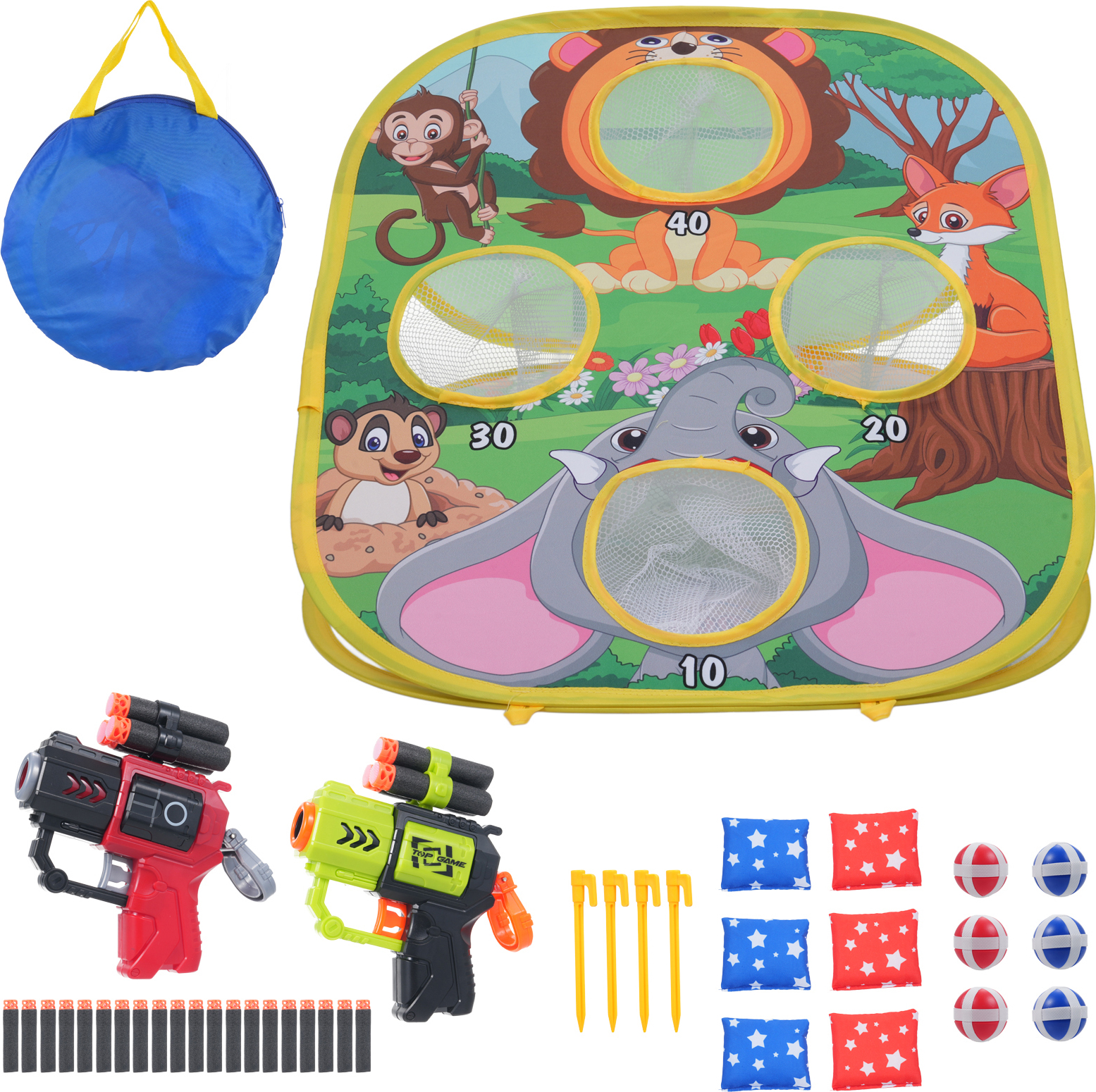 Lixada Tier Bean Bag Toss Spiel, Indoor Outdoor Sportspielzeug, Familie Party Supplies für Kinder Jungen Kleinkinder Typ B K_2721250003512_250528_64616