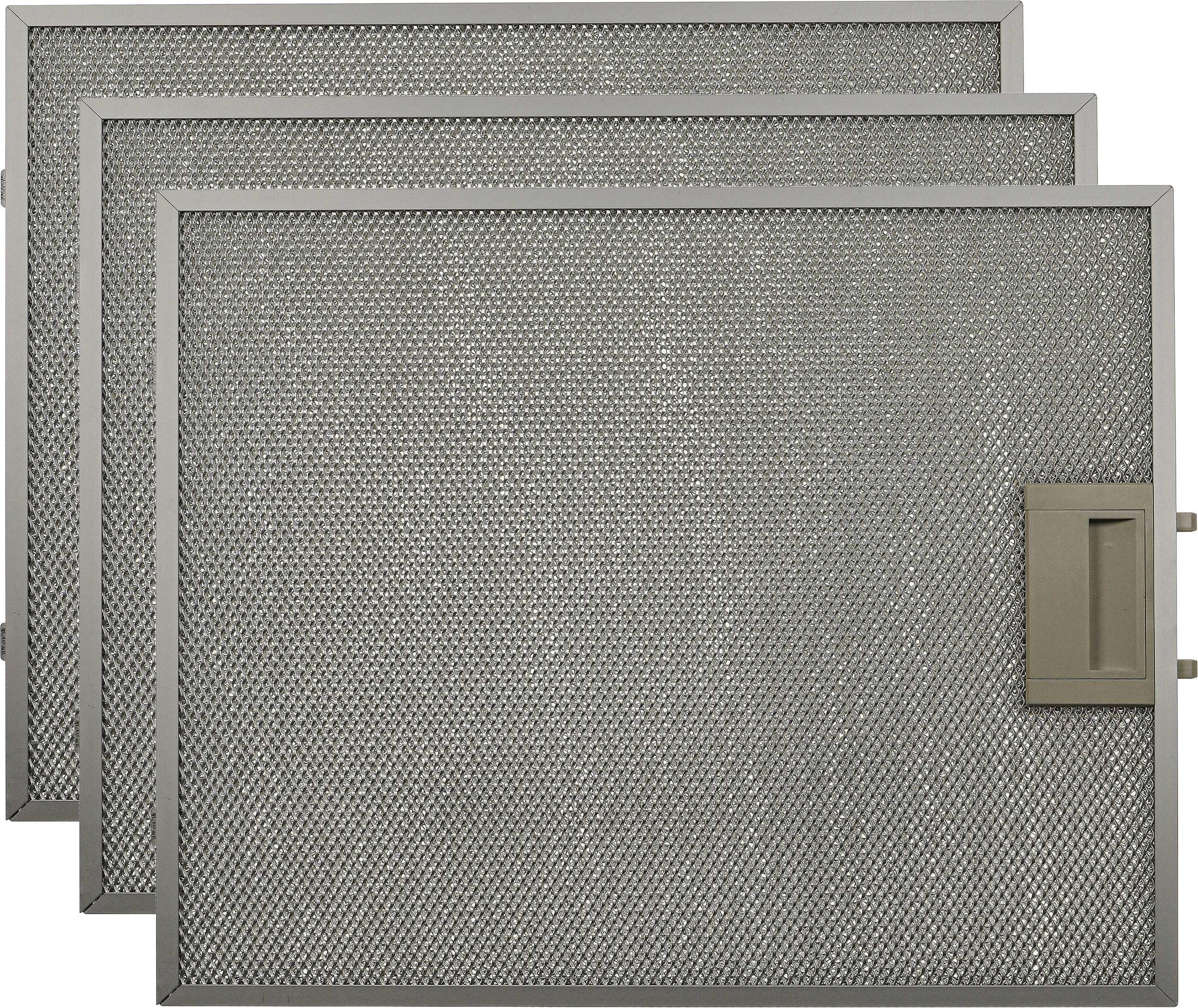 vhbw 3x Filter Metallfettfilter kompatibel mit Neff D86ER22N0B/02, D86ER22N0B/03, D86ER22N0B/01 Dunstabzugshaube - 34,9 x 29,6 x 0,8 cm, Metall