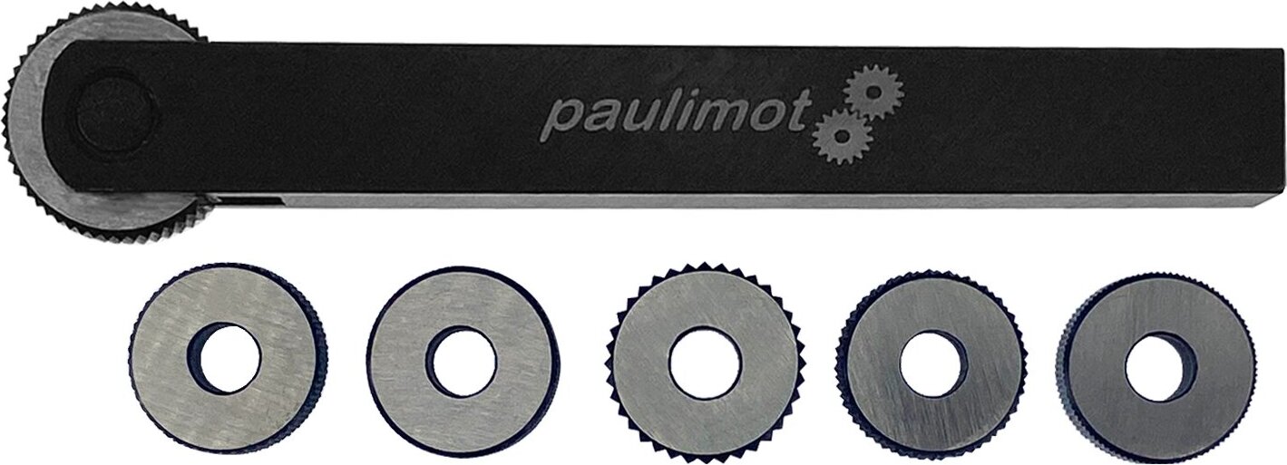 PAULIMOT Rändelwerkzeug mit 6 HSS-Rädern, 12 x 12 mm 18005
