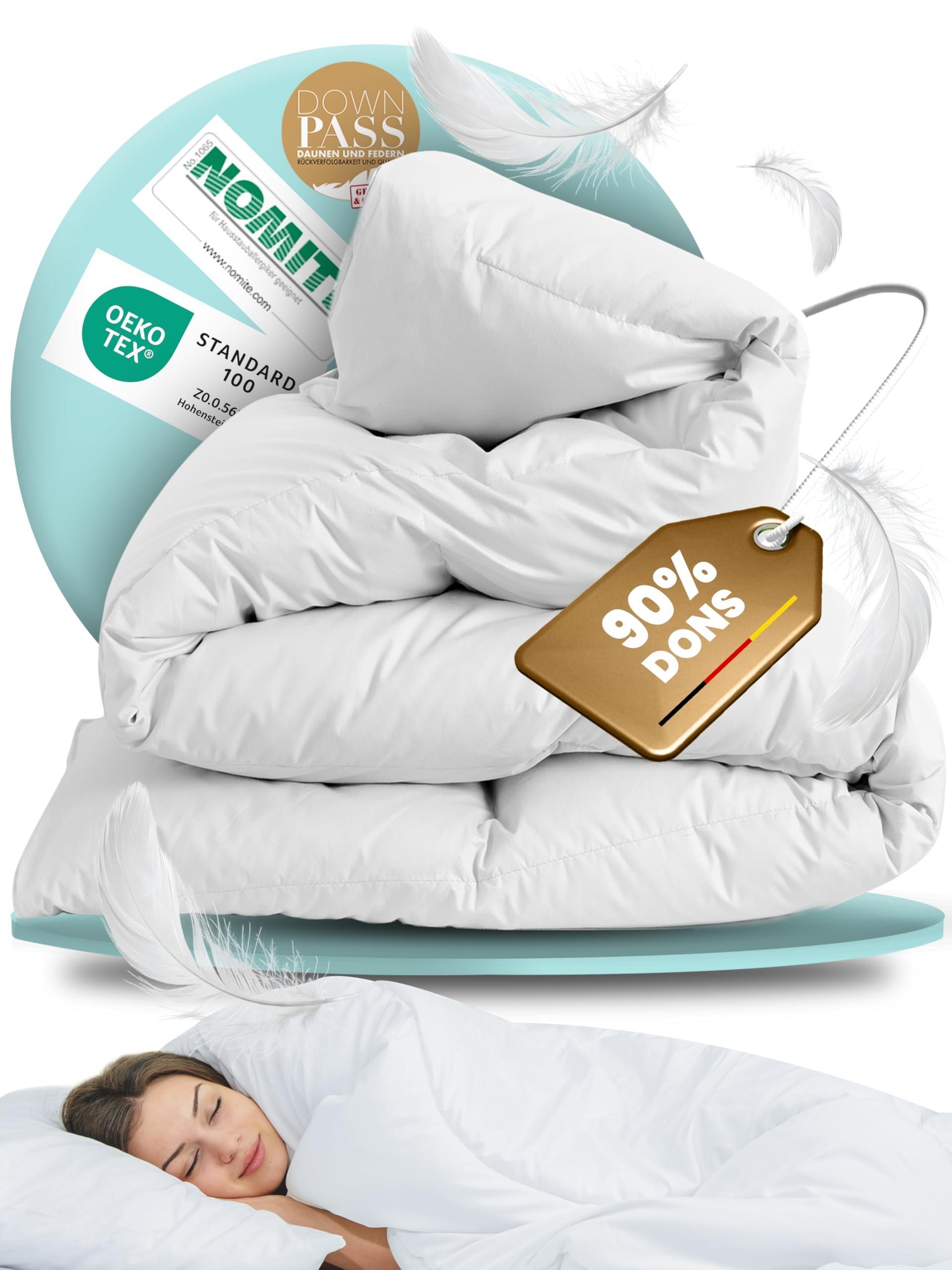 Merkloos Sommer Daunendecke 155 x 220 cm mit 90% Daunen