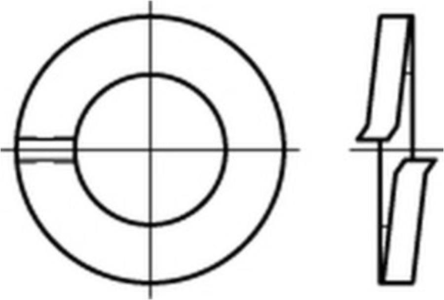 Reyher Federringe DIN 127 Federstahl A6 gal Zn 8 DiSP (Dickschichtpass. (1000) 001270410060000