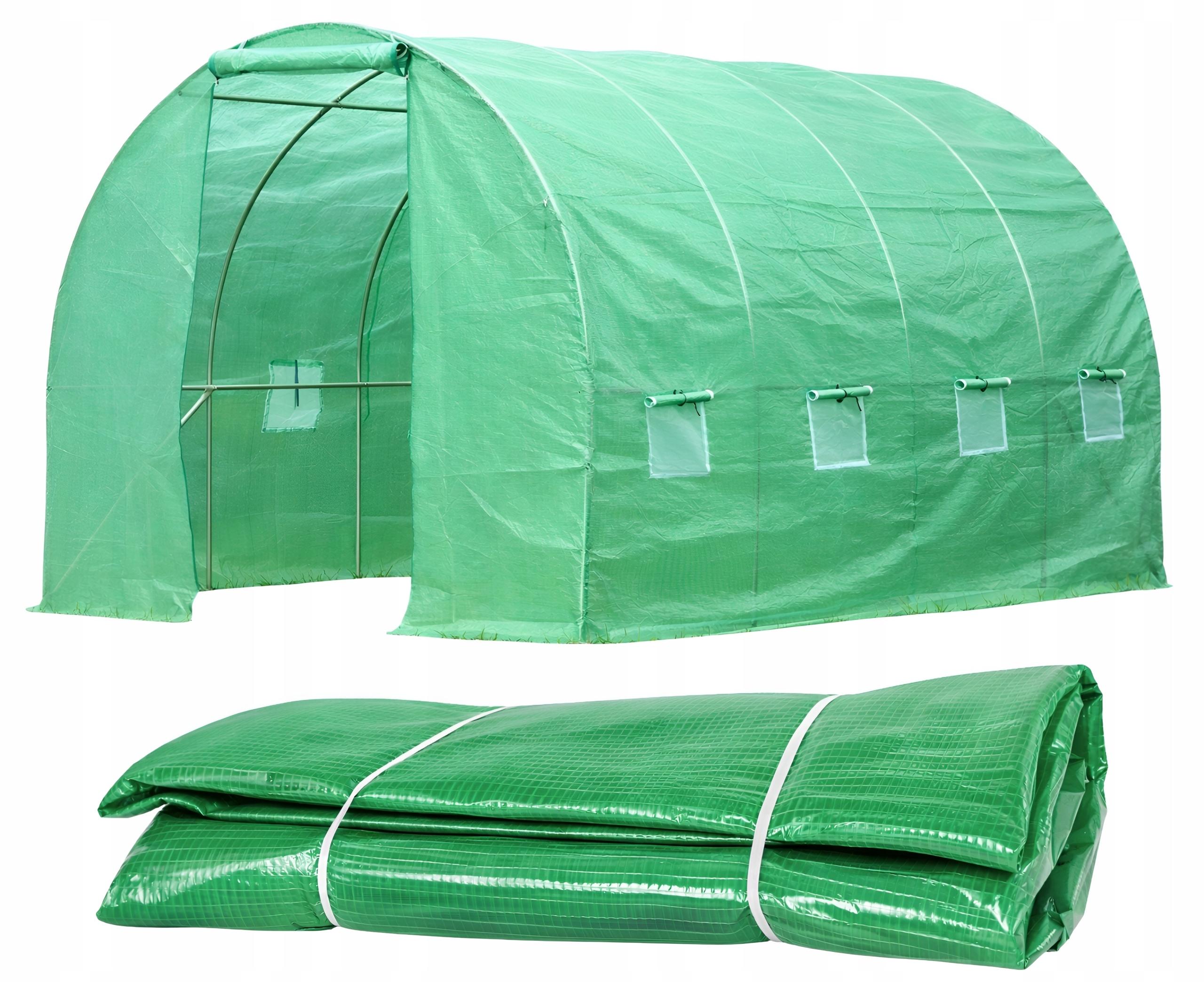 Ekspand | Folie Für Gewächshaus - Grün - 3x4,5m - UV-beständig - 8 Fenster