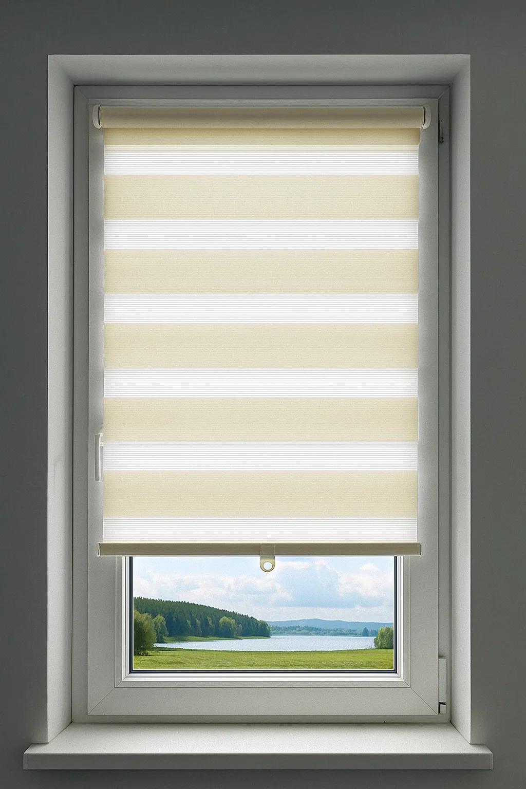 Shopper Doppelrollo Klemmfix Ohne Bohren Duo Rollo 50cm creme