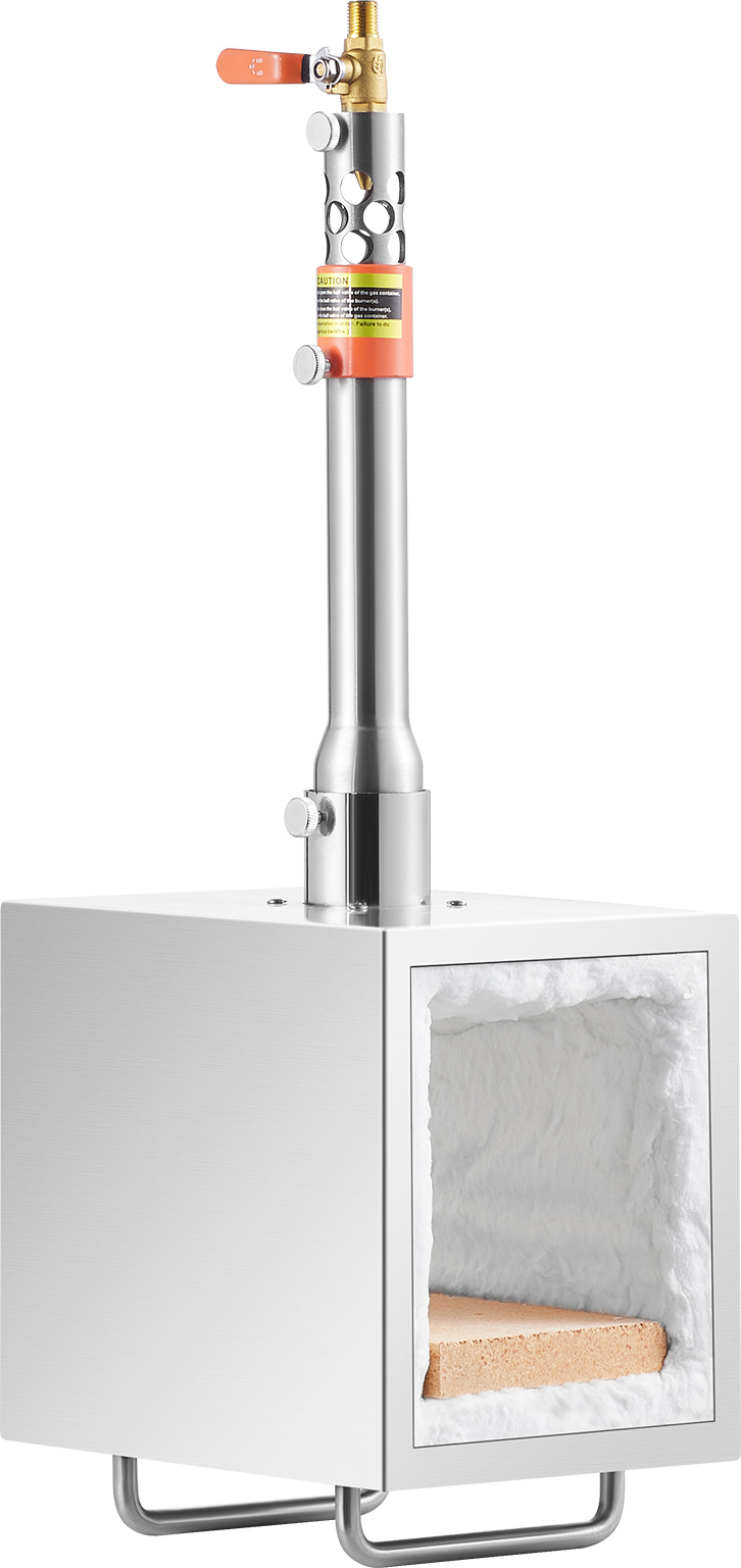 SucceBuy Tragbare Propan-Schmiede von , Hufschmiede mit 1 Brenner, 2600℉ (2600 °F), Messer- und Werkzeugherstellung, Edelstahl-Gasschmiede zum Metallschmieden, große Kapazität JHBXG1A