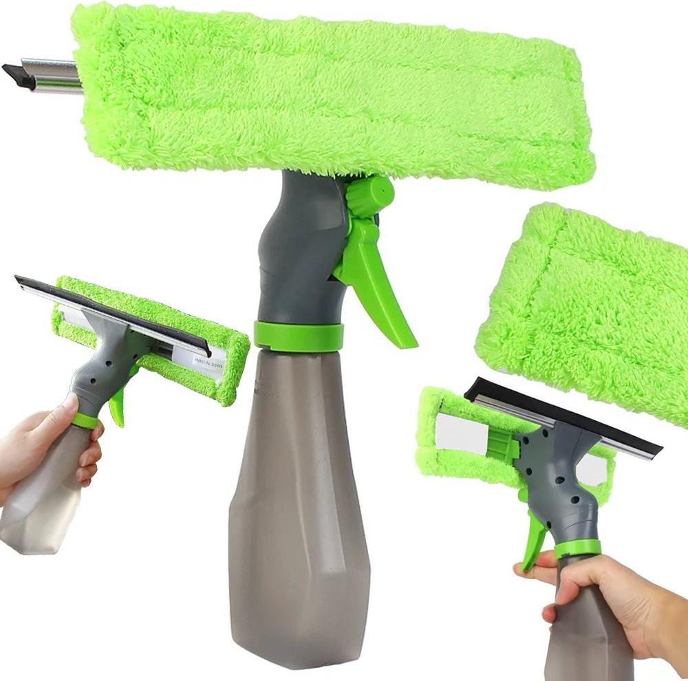 Verk 24488 3-in-1 Fensterreiniger zum Reinigen von Spiegeln, Abzieher, Waschen von Mikrofaser ACTION