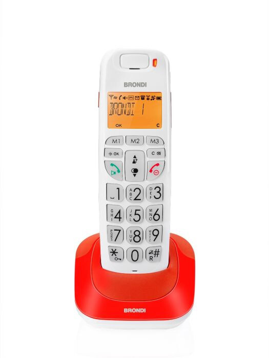 Brondi Bravo Bright DECT-Telefon Anruferidentifikation rot 10276032