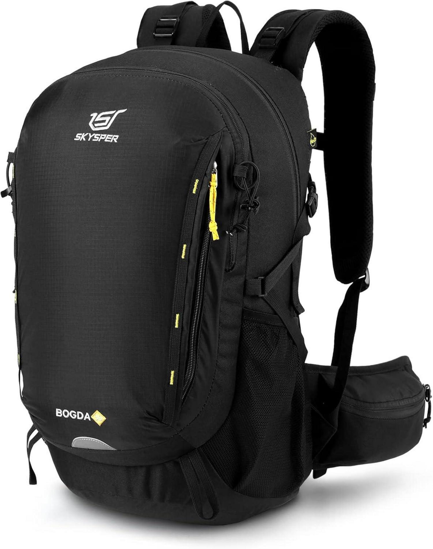 Sonstige BOGDA 30L Wanderrucksack mit Rückenbelüftung und Trinksystem in Schwarz