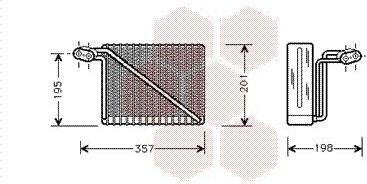 VAN WEZEL 0300V148 Výparník klimatizácie