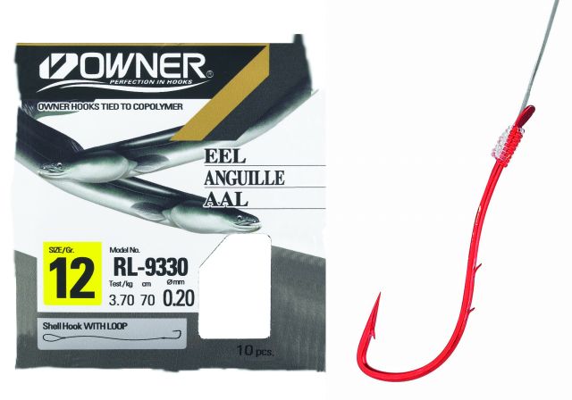 Owner Aal rot gebundene Haken Gr. 8 001 7100 008