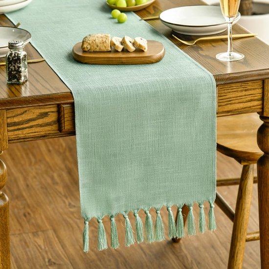 OEM Landhausstil Tischdeko, Dekoration für Feier, Geburtstag, Hochzeit, 33x143 cm, grün 2026