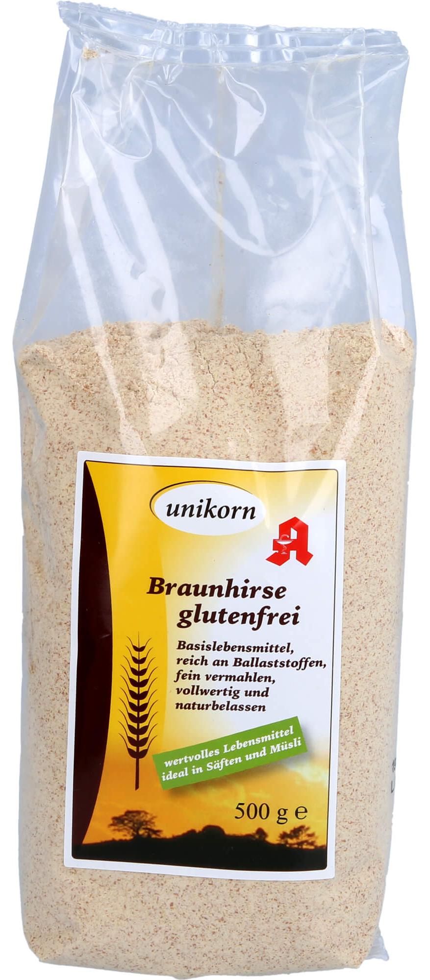 Giebel-Apotheke, Deutschland unikorn Braunhirse glutenfrei, wildform, 500 g Pulver 03416209