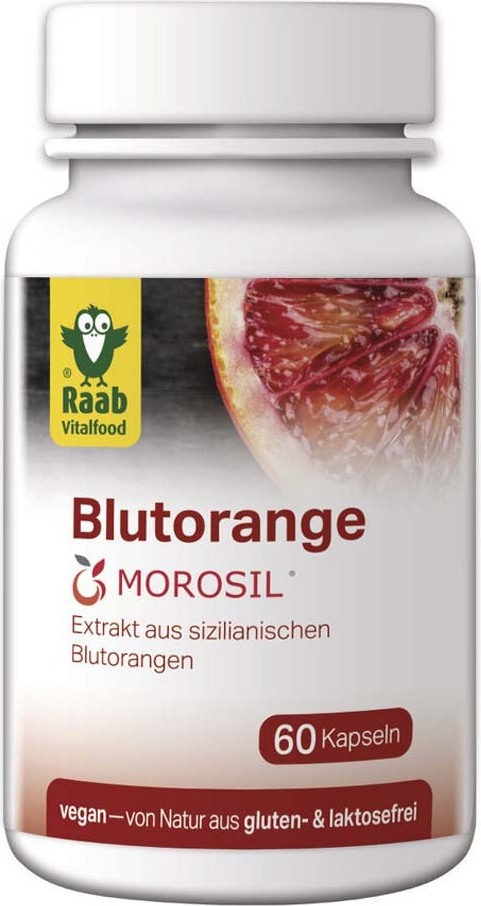 Raab Vitalfood Blutorange Morosil | 60 Kapseln | vegan