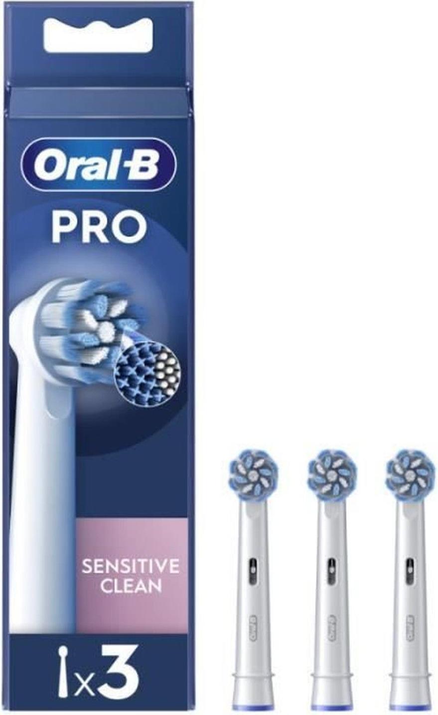 Sada 3 kefkových hlavíc Oral-B Pro Sensitive, biela