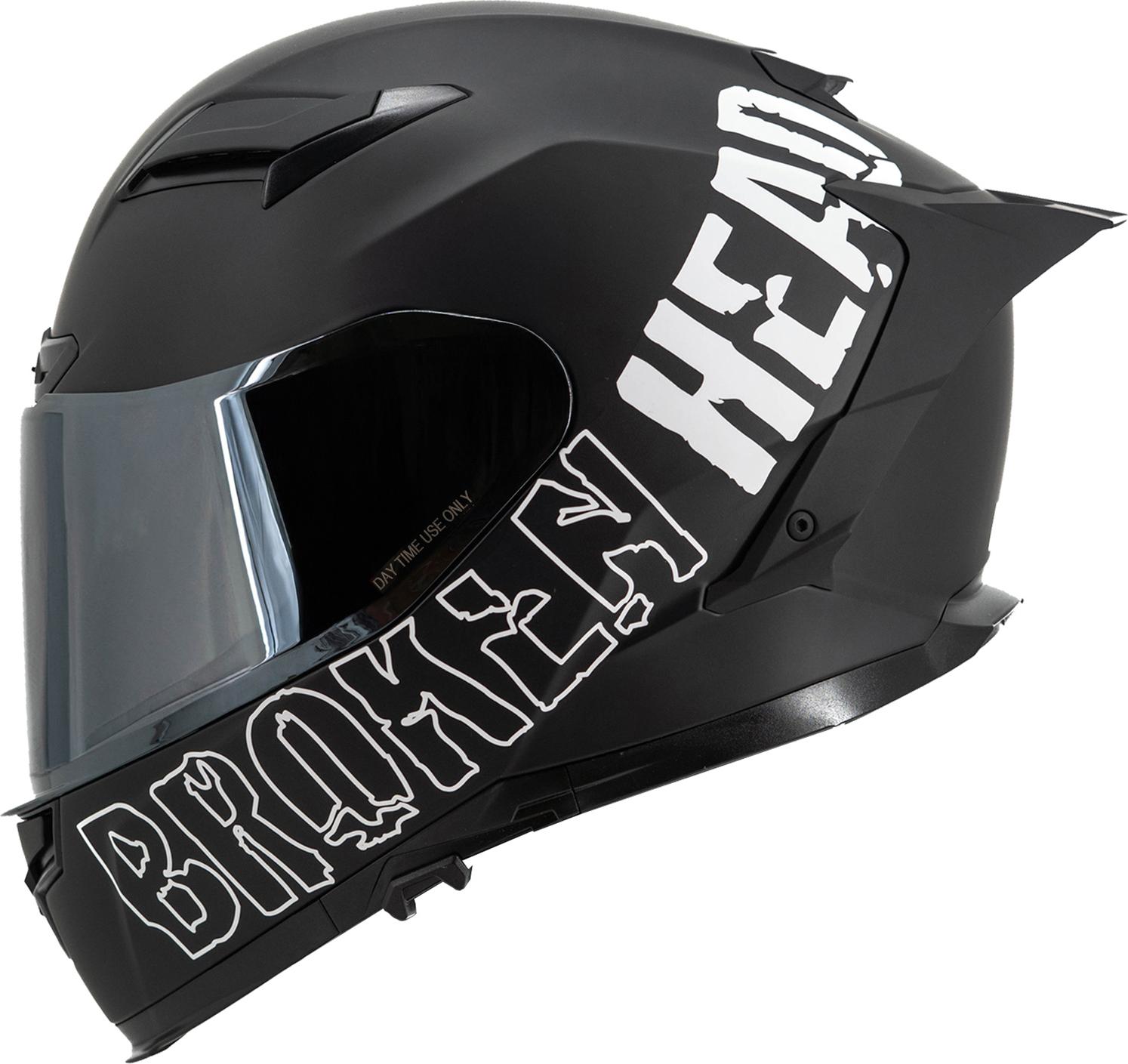 Broken Head Street Division Black Edition Mit Schwarzem Visier : + Visier Chrome L (59-60 cm) Visier: + Visier Chrome Größe: L (59-60 cm)