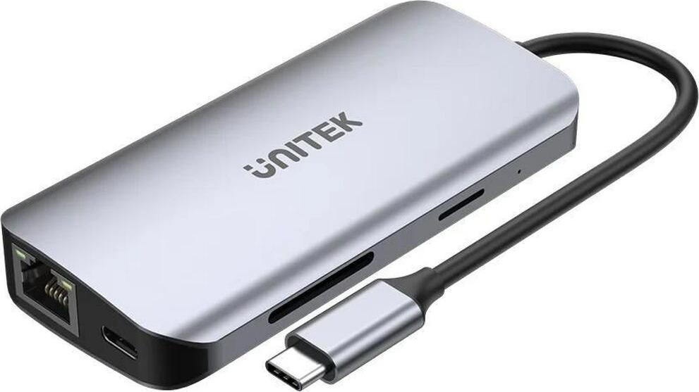 Unitek UNITEK ACTIVE HUB USB-C 2X HDMI 4K RJ45 PD 100W