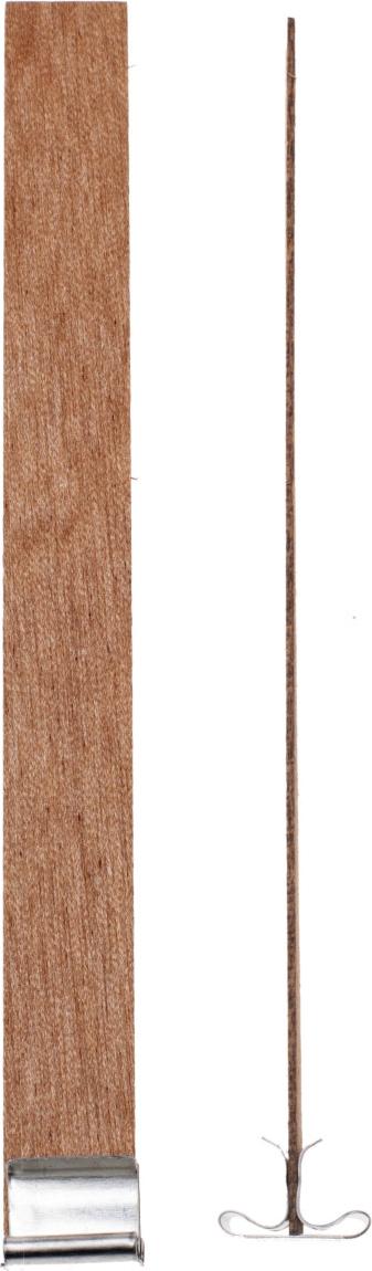 Glorex Holzdocht für Knisterkerzen mit Ständer 15 x 1,5 cm 4 Stück