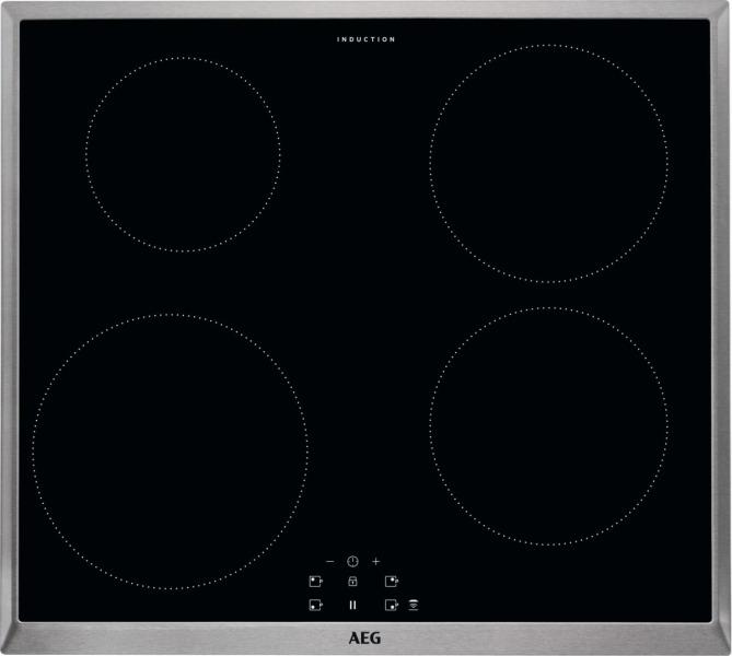 AEG IEB64000XB, Čierna, Vstavaný, 60 cm, Indukčná varná doska so zónami, Sklo, 4 zone(s)