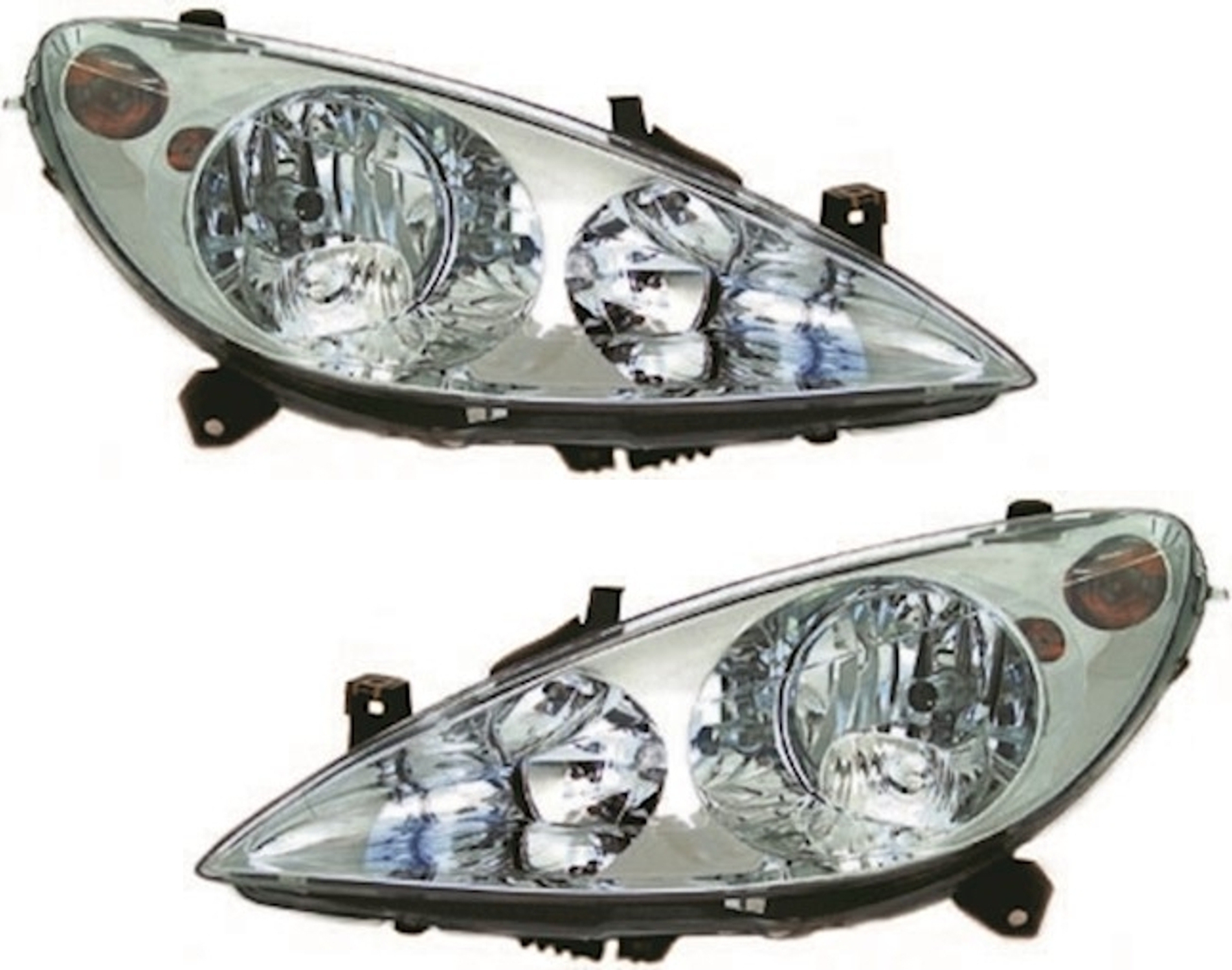 TYC Scheinwerfer Set für Peugeot 307 8/2000-6/2005 H1 H7 Nebelscheinwerfer Halog *20-0165-15-2+0166-15-2