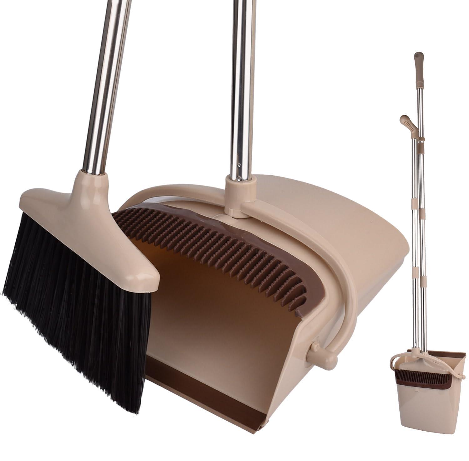 Dripio Kehrset mit Kehrschaufel, weicher Haushaltsbesen, 122 cm