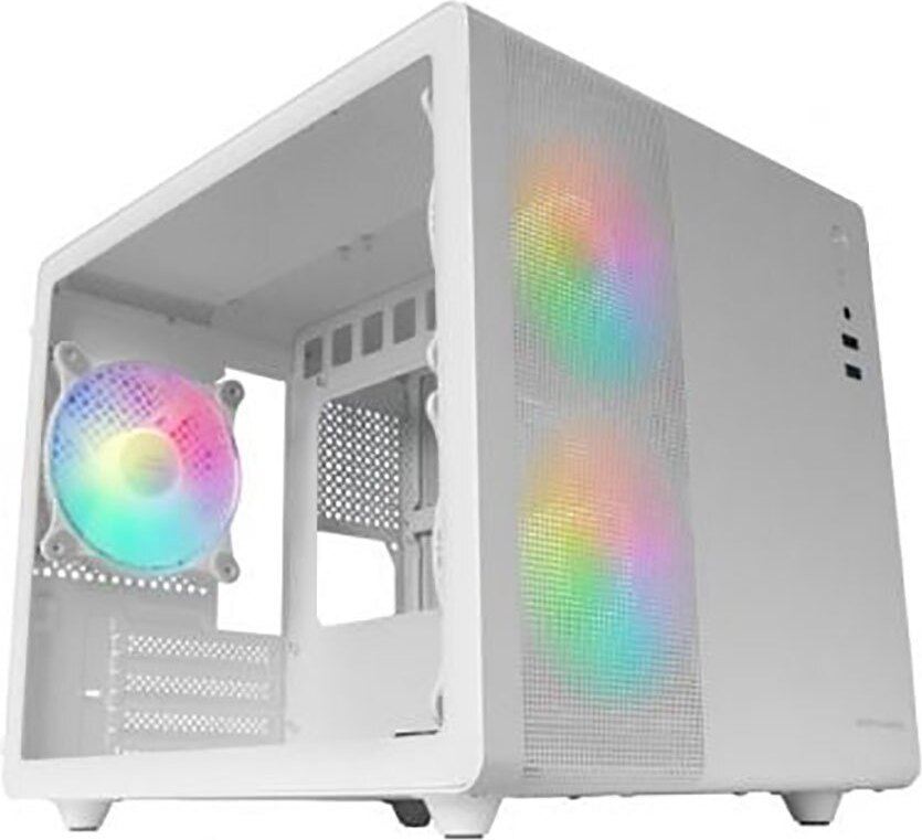 Mars Gaming MC-400 FRGB MicroATX MicroATX gehärtetes Glas USB 3.0 Weiß MC400W
