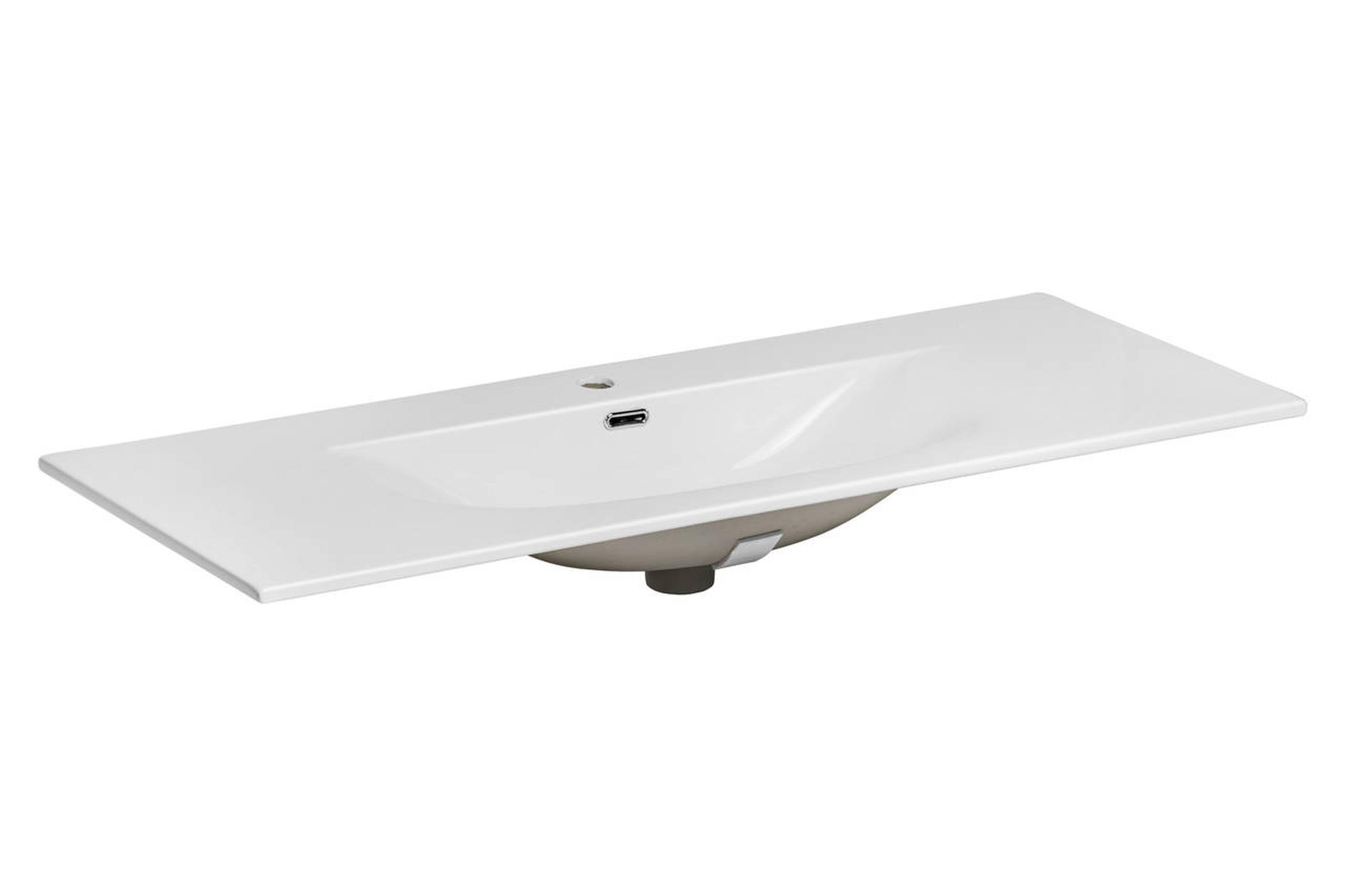 DobreSNY SKY120-8099 Möbelwaschbecken Weiß Keramik 121 x 46 cm ohne Ablaufgarnitur COMAD-13691