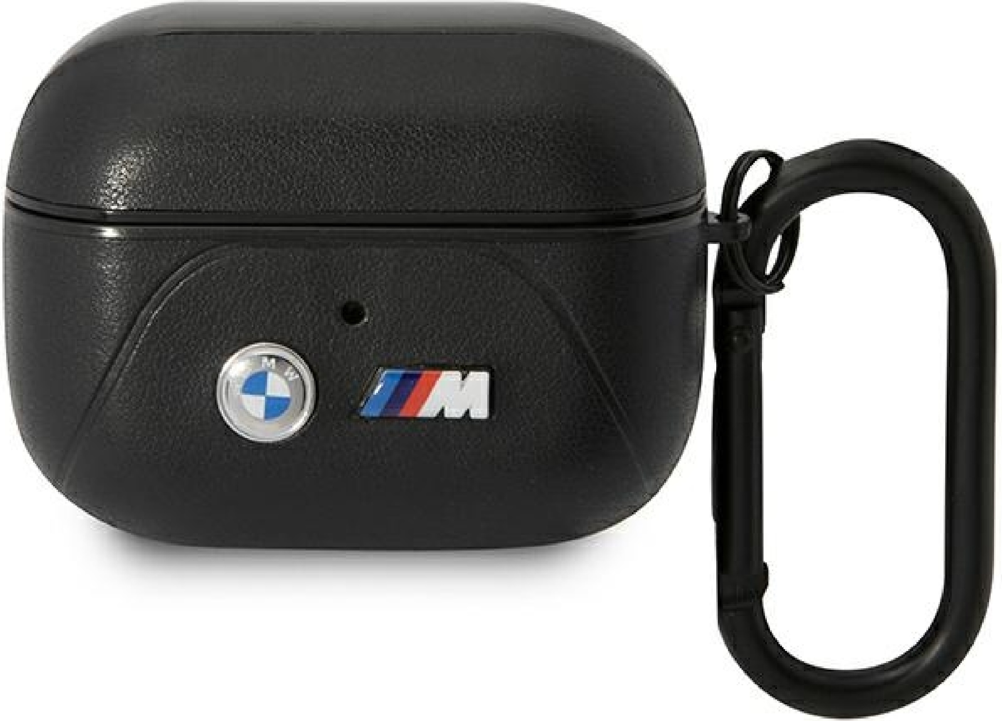 CG-Mobile Etui Bmw Leder gebogene Linie Na Airpods Pro - Czarne BMAP22PVTK