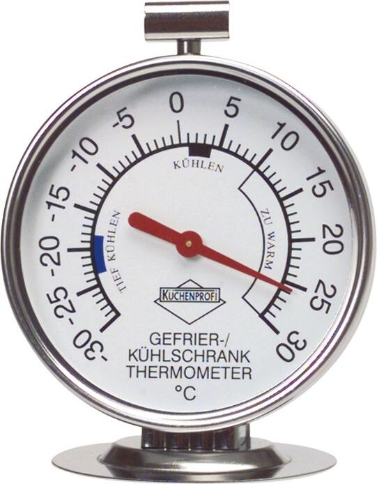 Küchenprofi Kühlschrankthermometer Chef – Edelstahl, Skala -30° Bis +30°, Zum Hängen