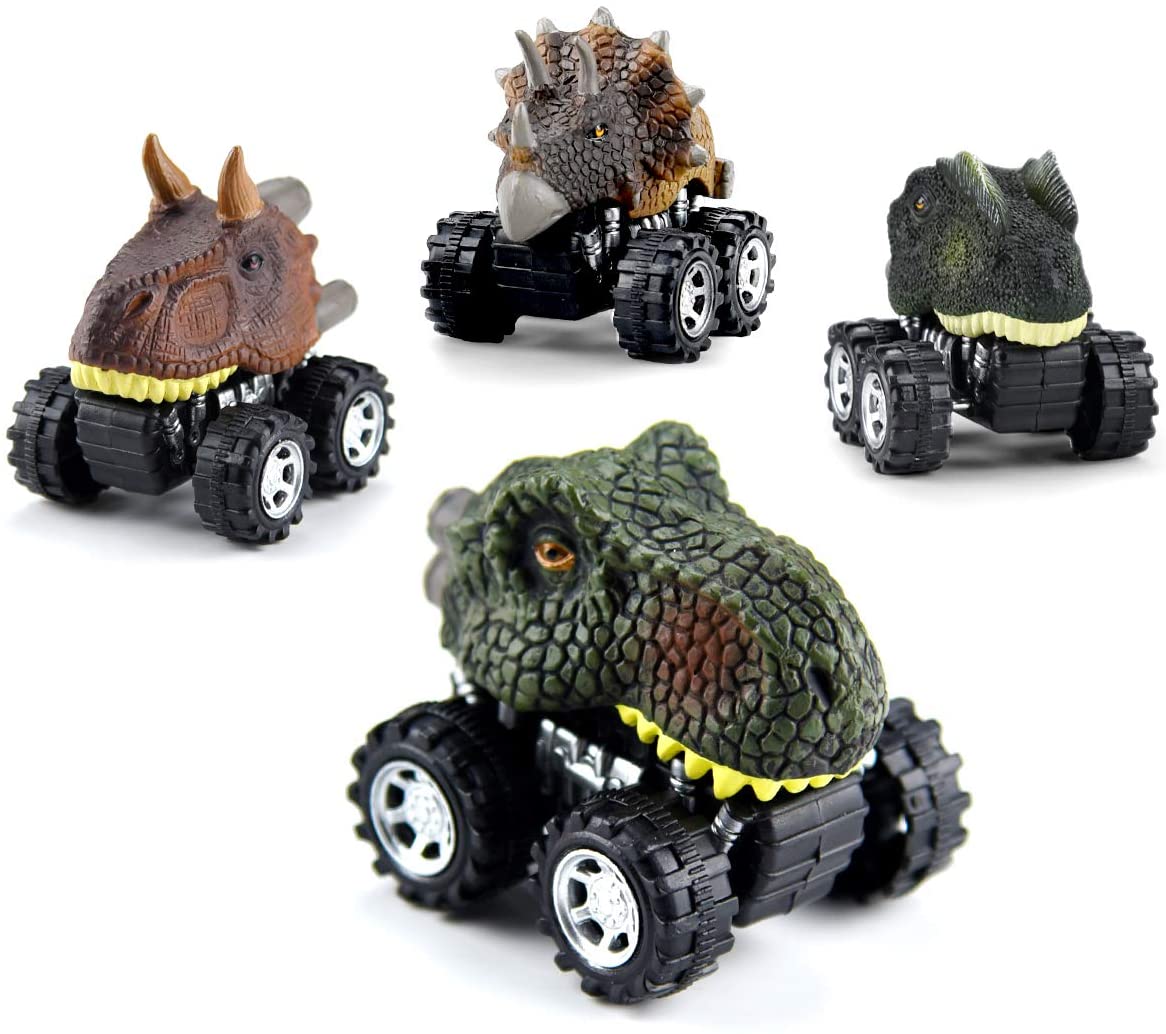 Mini Friction Powered Spielzeugauto für 1 2 3 Jahre alt Jungen Geschenk 2020 Dinosaurier Auto Spielzeug für Kleinkinder Dinosaurier Ziehen Auto YueLove Dinosaurier Toy Spielzeugauto