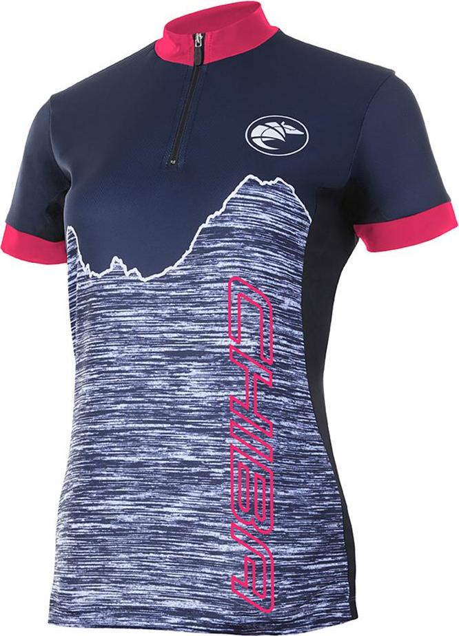 CHIBA Watzmann Shirt Damen - Radsport Trikot schwarz/pink, atmungsaktiv, XL