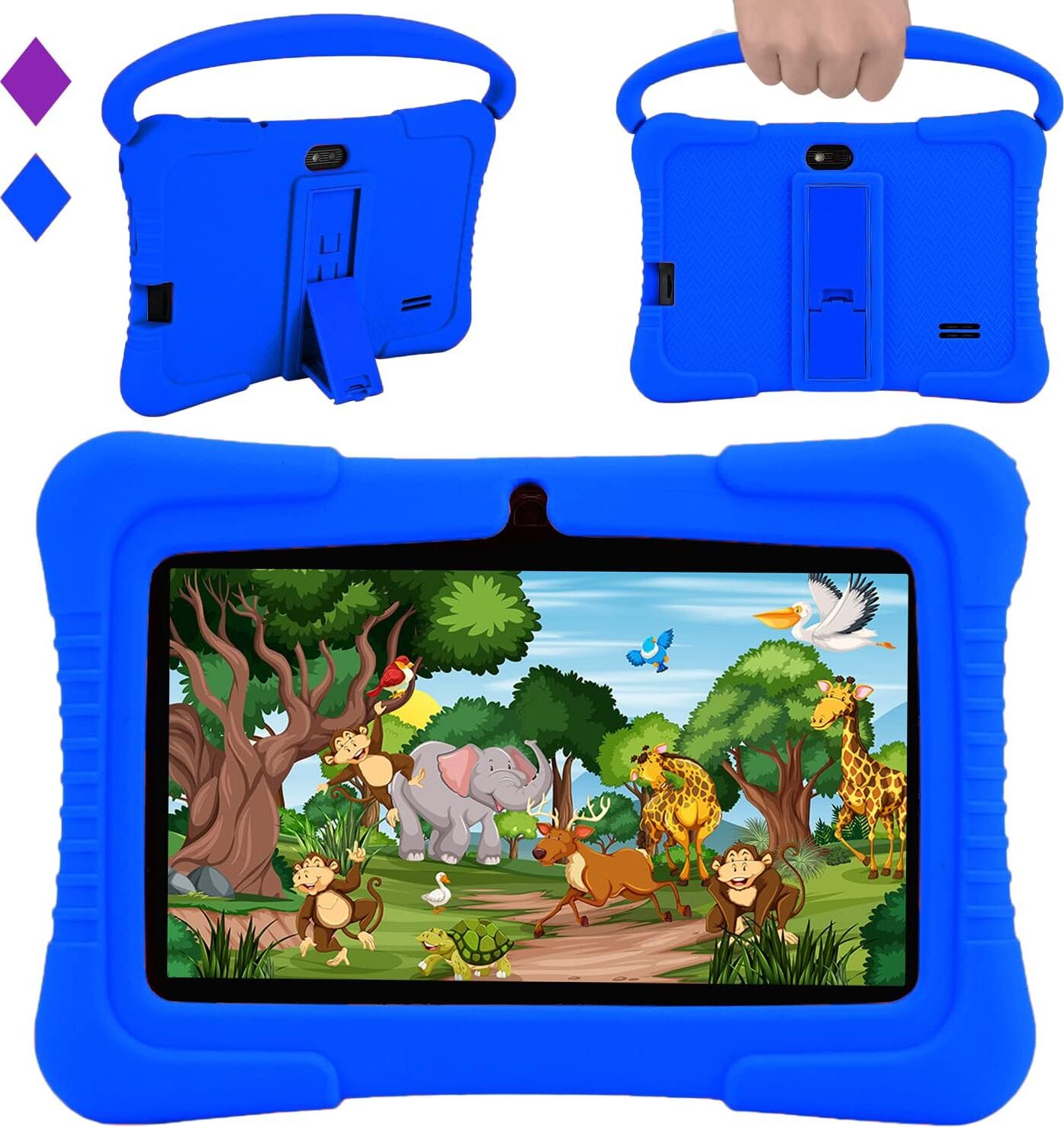 Veidoo Kinder Tablet PC, 7 Zoll 2GB RAM 32GB, 1024 x 600 IPS Bildschirm, Premium Kindersicherung iWawa App, Marineblau
