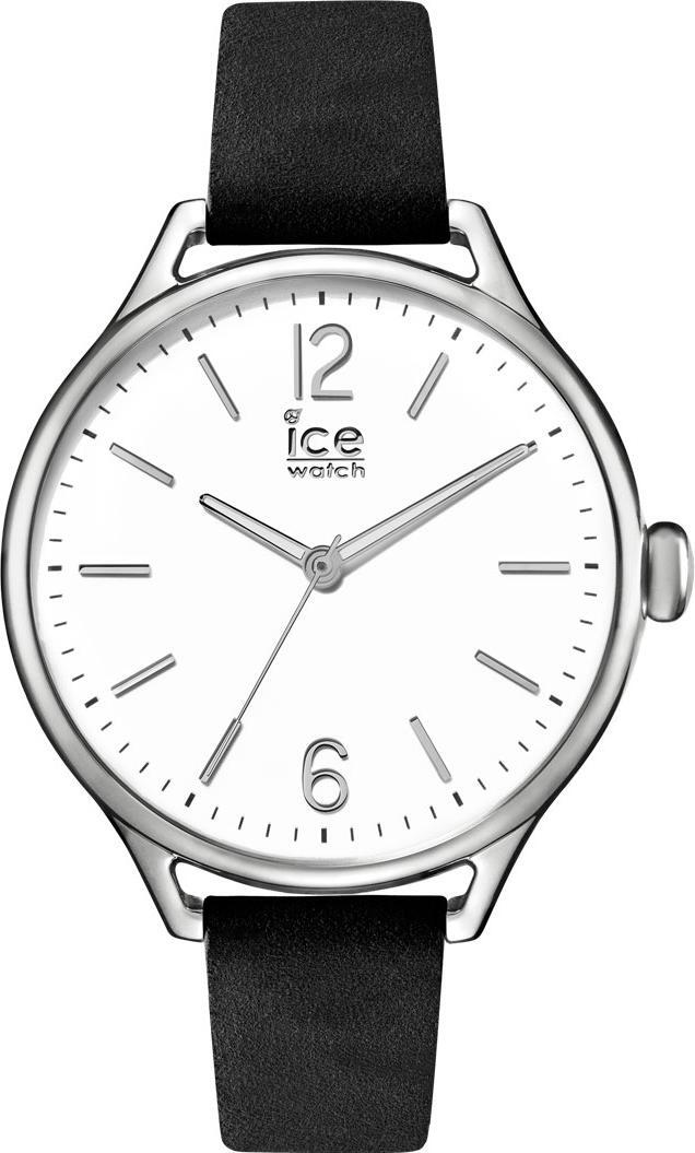 Ice-Watch - Ice Time Black Silver - Čierne dámske hodinky s koženým remienkom - 013053 (Medium)
