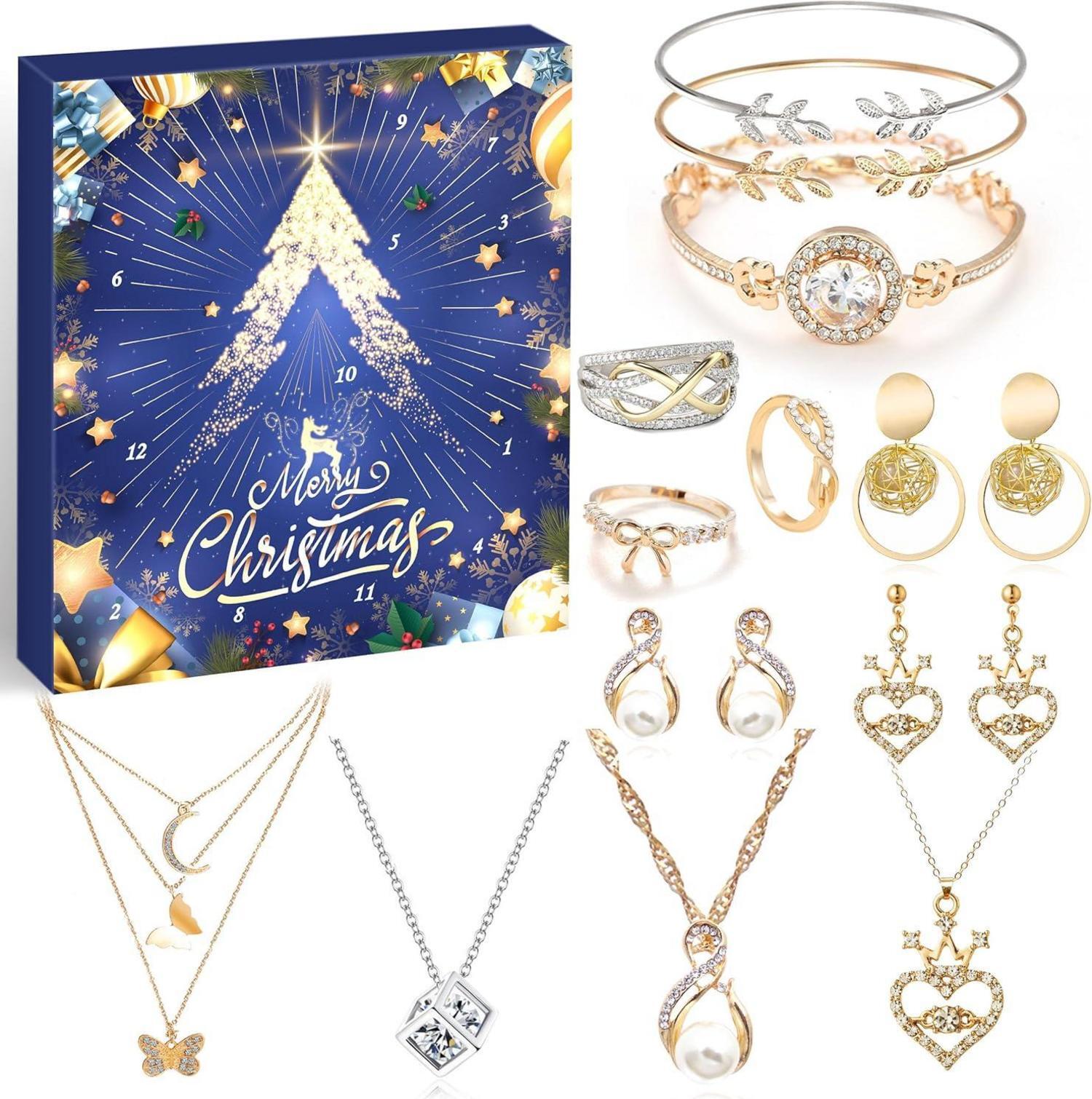 ZJTAPE Schmuck Adventskalender 2024 - 24 Überraschungen Für Frauen & Mädchen