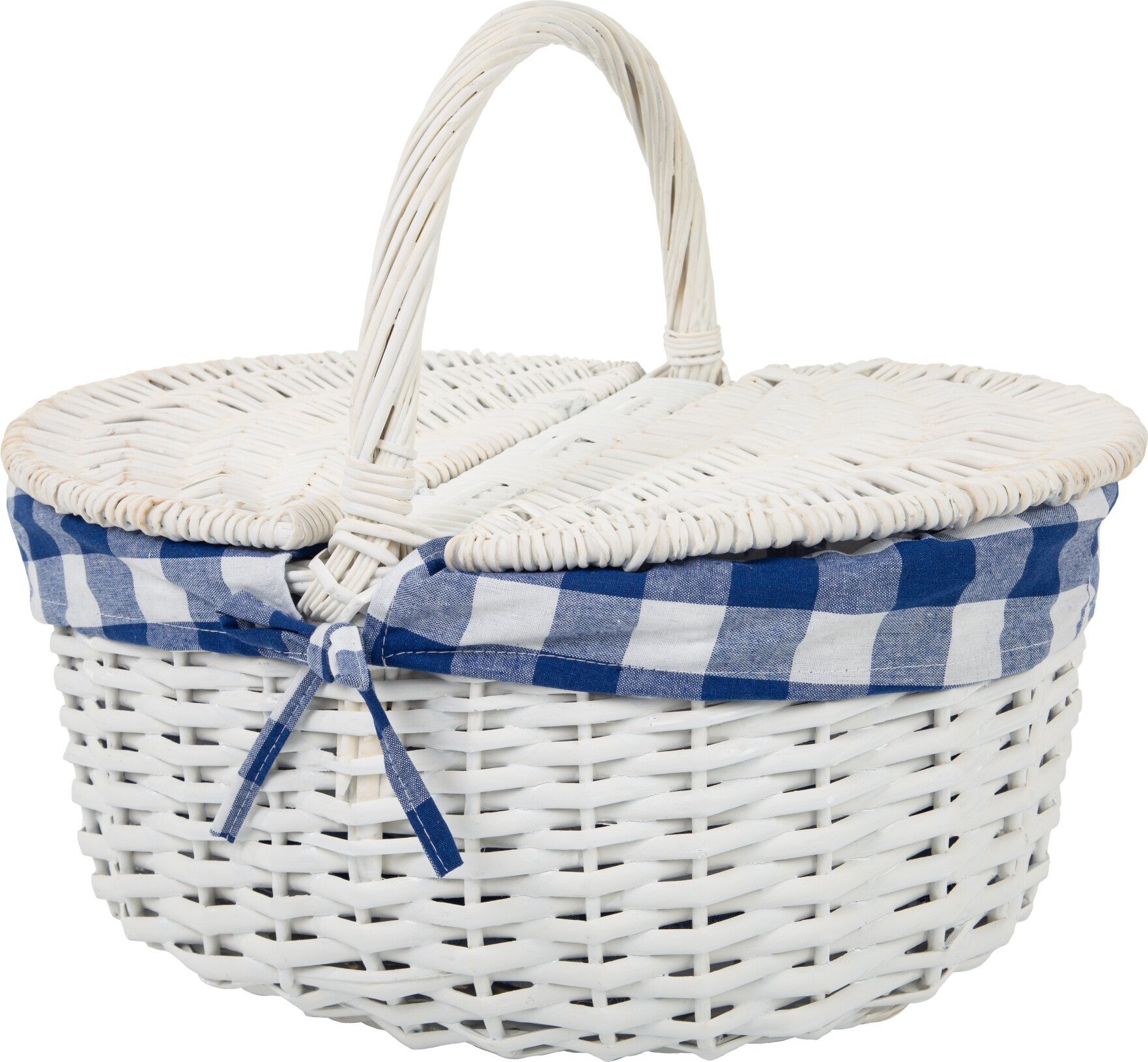 Spod Igly i Nitki. Picknickkorb Weide Picknickkorb Gross Stark Weiss Mit Griff