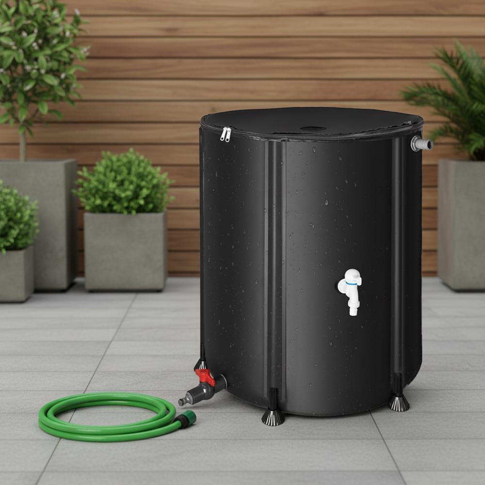 Feel2Home 500L Faltbarer Wasserspeicher Regenwasserfass Wassertank Regentonne Wasserfass