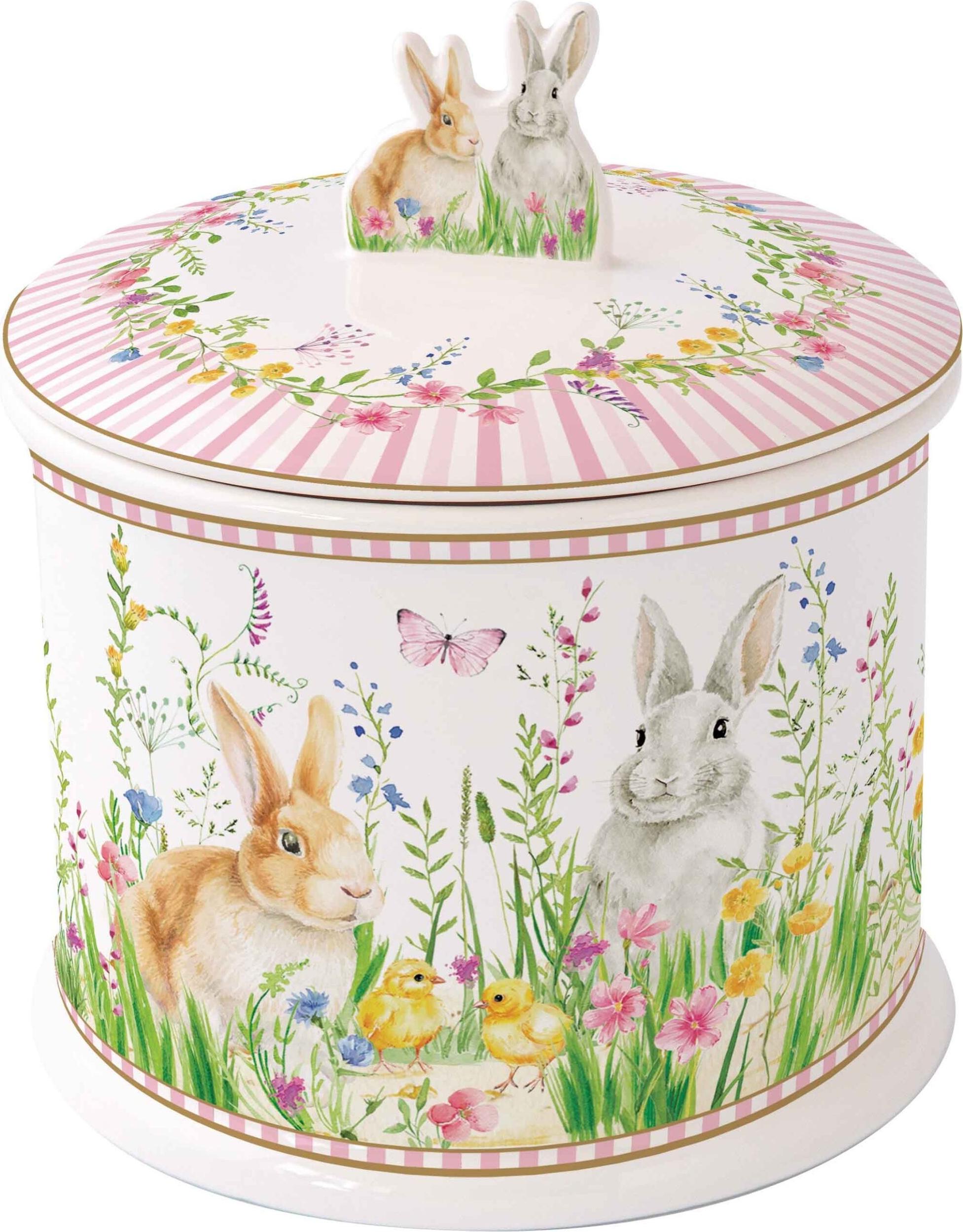 Vorratsdose Kekdose HAPPY EASTER Ostern H. 16cm D. 14cm in GB Easy Life R1492#EAST