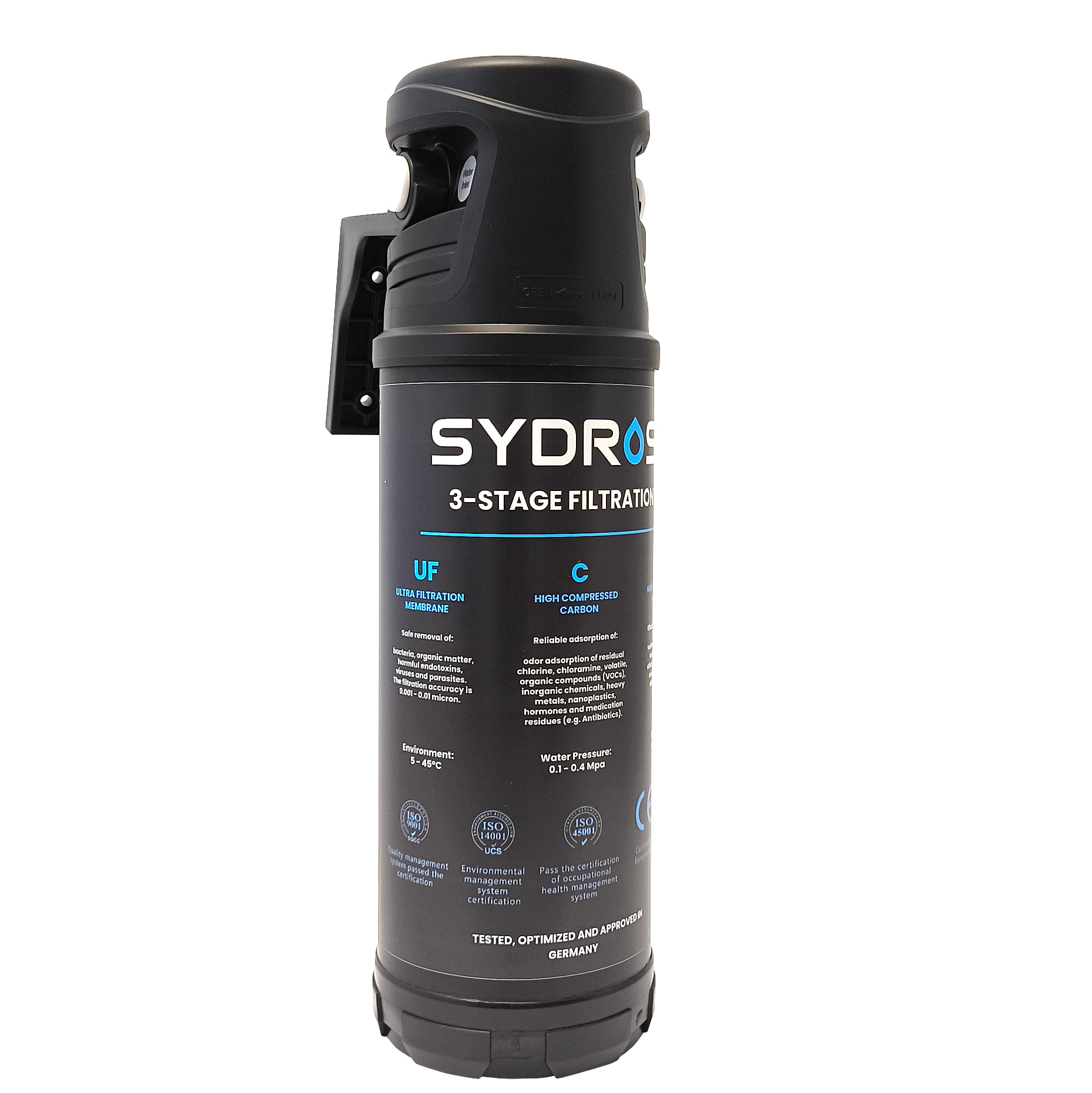 Sydros Water GmbH Sydros Wasserfilter entfernt Chlor PFAS Mikroplastik Nanoplastik Schwermetalle PEPS23