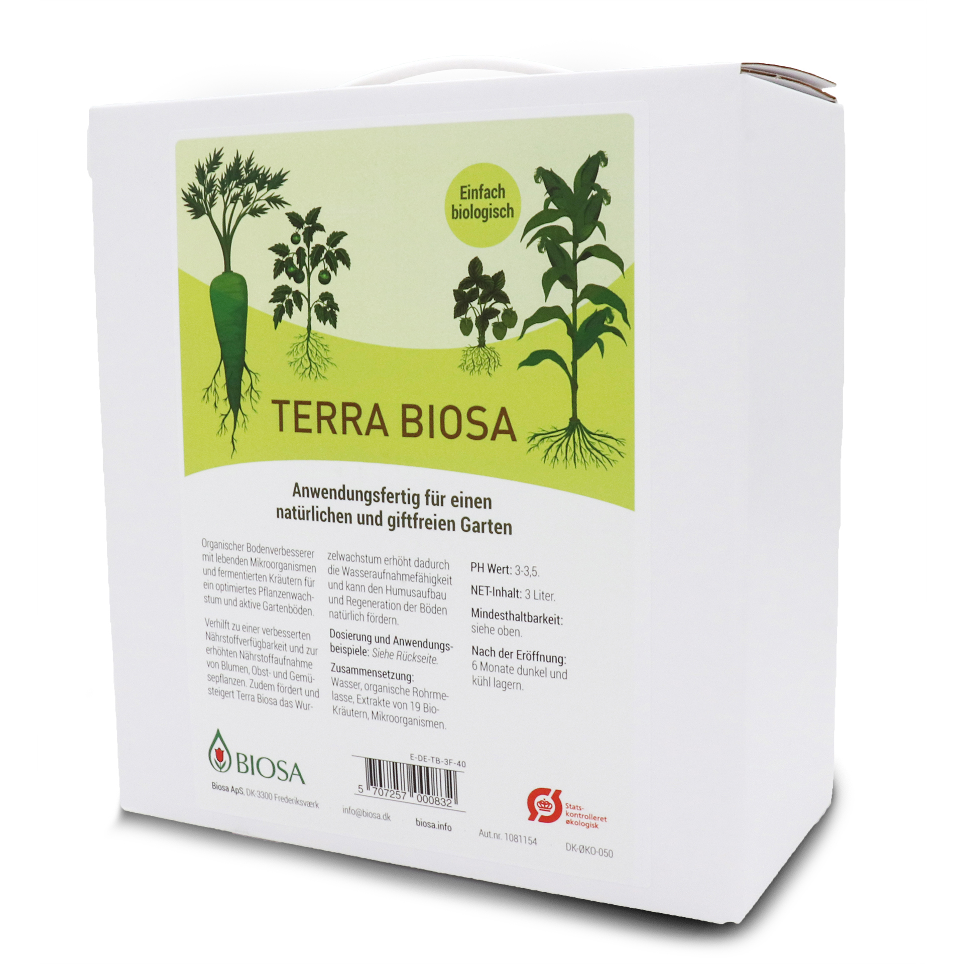 BIOSA DANMARK Terra Biosa "Ready to use" 3 Liter, Mikroorganismen für den Garten